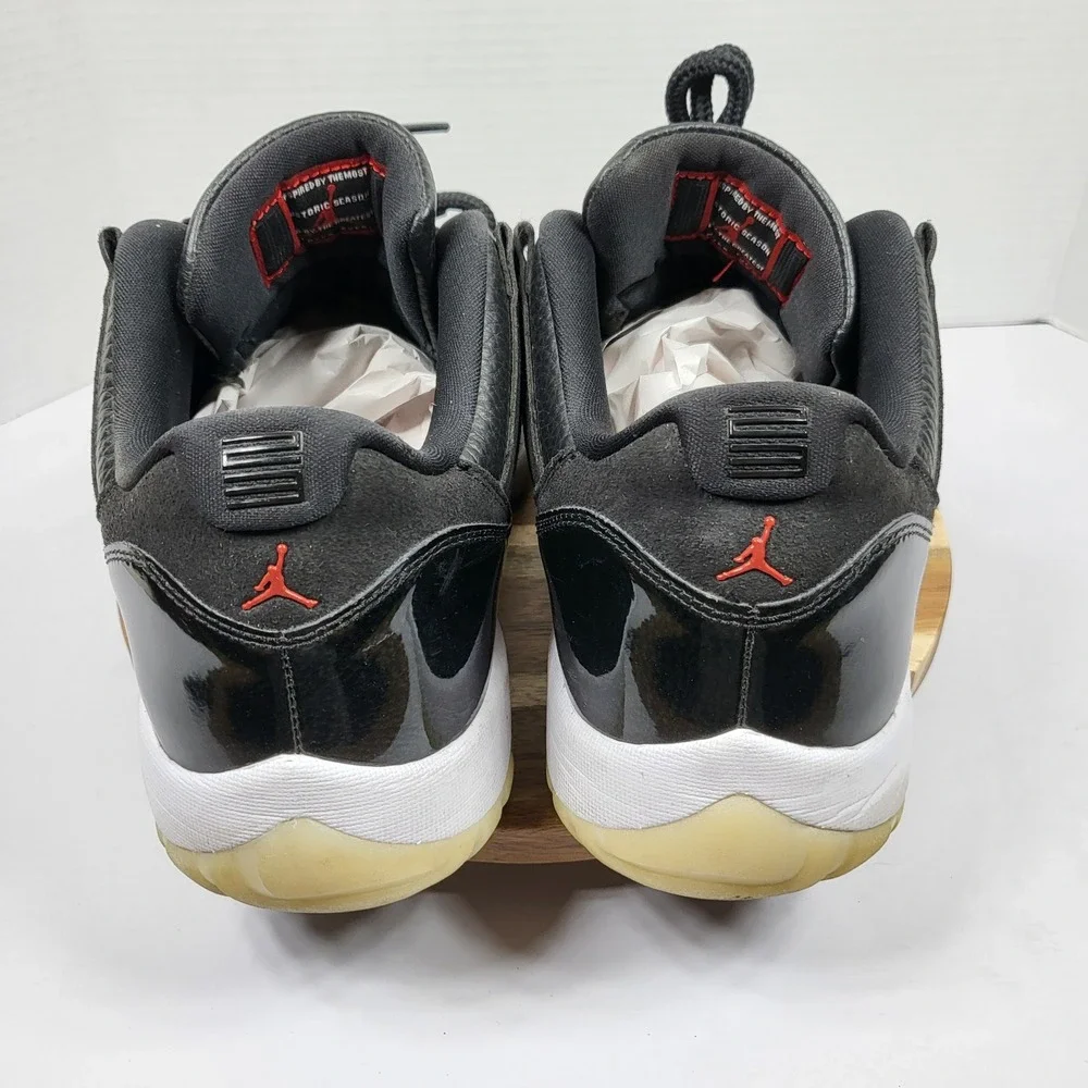 Jordan Air Jordan 11 Retro Low Men Size 14 Black Excellent 72-10 AV2187-001